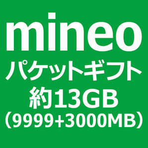 約13GB(9999MB+3000MB) mineo マイネオ パケットギフト