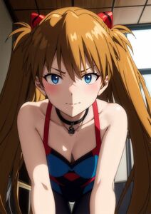 AA120 アスカ ラングレー asuka あすか エヴァンゲリオン EVA アニメ 同人 美少女 イラスト A4 ポスター 高画質 光沢紙 6色刷