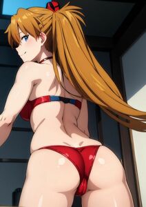 AA155 アスカ ラングレー asuka あすか エヴァンゲリオン EVA アニメ 同人 美少女 イラスト A4 ポスター 高画質 光沢紙 6色刷