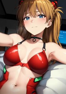 AA171 アスカ ラングレー asuka あすか エヴァンゲリオン EVA アニメ 同人 美少女 イラスト A4 ポスター 高画質 光沢紙 6色刷