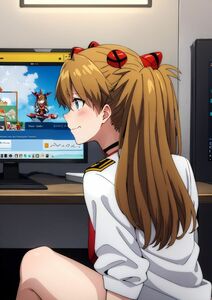 AA186 アスカ ラングレー asuka あすか エヴァンゲリオン EVA アニメ 同人 美少女 イラスト A4 ポスター 高画質 光沢紙 6色刷