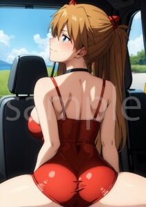 AA209 アスカ ラングレー asuka あすか エヴァンゲリオン EVA アニメ 同人 美少女 イラスト A4 ポスター 高画質 光沢紙 6色刷