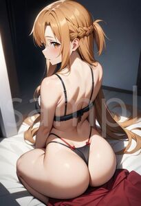 AA357 結城明日奈 SAO アスナ ソードアートオンライン アニメ 同人 美少女 イラスト A4 ポスター 高画質 光沢紙 6色刷 戸松遥