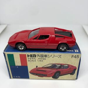  Tomica made in Japan blue box F45 Maserati melak that time thing out of print 