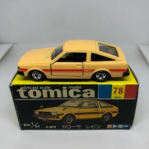  Tomica сделано в Японии чёрный коробка 78 Toyota Corolla Levin подлинная вещь распроданный 