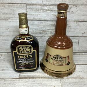 ★[240509-1K]《古酒/未開栓》ベルズ/BELL’S/スコッチ/ウイスキー/20年/Royal Reserve/ロイヤルリザーブ/陶器/2本セット/43%