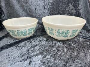 *[240513-9MA][ present condition goods ] Old Pyrex /a-mishu/ bowl /2 piece set / kitchen goods / cookware / Vintage / that time thing / retro 