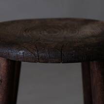 03082 ブナ材 古い丸椅子 / スツール チェア 古家具 古道具 アンティーク ヴィンテージ 昭和レトロ_画像6