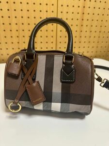 BURBERRY ミニ チェック ボウリング バッグ 