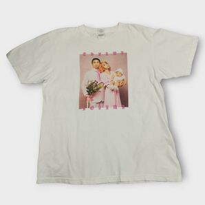 超レア 希少 青山テルマ 結婚 フォト プリント そばにいるね ？ Tシャツ 白 ホワイト L バンドTシャツ バンT Tee