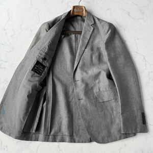 C111linen× cotton!! UNITED ARROWS United Arrows tailored jacket gloss feeling flax cotton unlined in the back now summer convenience gray ash 44 = S rank 