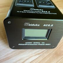 Weiduka AC8.8 液晶モニター付 10口 高級 オーディオ専用 電源タップ _画像2