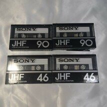 未使用未開封 ハイポジ4本[ JHF46×2 ][ JHF90×2 ]カセットテープ/ソニー SONY/ハイポジション/46分 90分_画像1