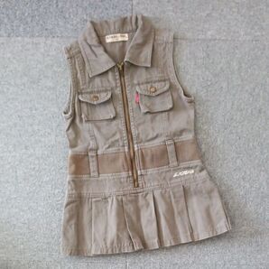 ELFIN DOLL♪ミリタリー風チュニックワンピース 女の子100サイズ ジャンパースカート