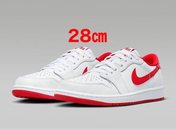 28㎝ Nike Air Jordan 1 Retro Low OG White and University Red