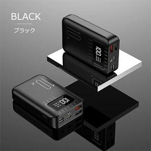 モバイルバッテリー 10000mAh 超軽量 小型 コンパクト ブラック 充電器 2台同時充電 iPhone iPad Android LEDライト付き