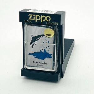 未使用 ZIPPO イルカ柄 OCEAN BLEACHING DOLPHINE ジッポー オーシャン ブリーチング オイルライター 2002年製