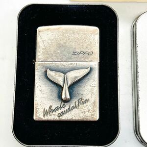 ZIPPO くじら ホエール 柄 ジッポー ジッポ オイルライター 2004年製 中古 着火OK 喫煙具 