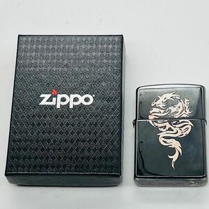 ZIPPO 龍 ドラゴン 和柄 ホログラレインボー トライバル 2003年製 ジッポー ジッポ オイルライター 喫煙具 中古