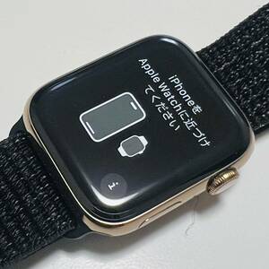 Apple Watch Series4 GPS + Cellularモデル 44mm ゴールドステンレススチールケース アップルウォッチ シリーズ4 本体 中古 美品 初期化済