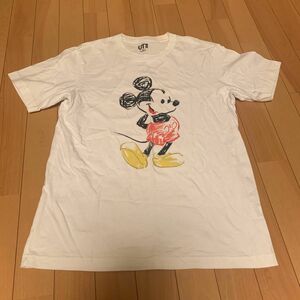 ミッキーマウス　Tシャツ　M 半袖　 ユニクロ　UNIQLO 白　 半袖Tシャツ　160㎝　170㎝　