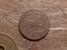 オランダ東インド会社(インドネシア) West Frisland　1Duit　銅貨　1752年　KM#131　(20.7mm, 2.9g) Mintmark Hen_画像2