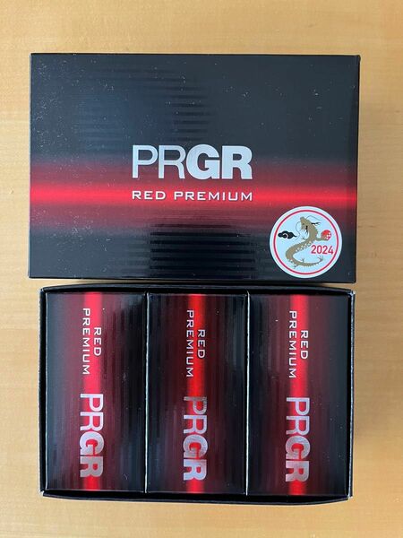 【2024年干支マーク入り】PRGR RED PREMIUM ボール 半DZ〔6球入り〕とロストボール18個