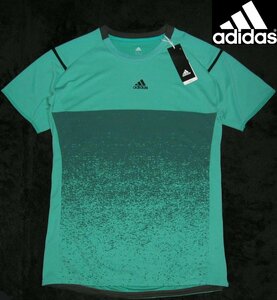 新品 O / XL 定価￥4,939▼ アディダス ADIDAS ▼ ジャージー 半袖 Tシャツ スポーツ用 吸水速乾 クイックドライ グラデ 緑 MENS LL