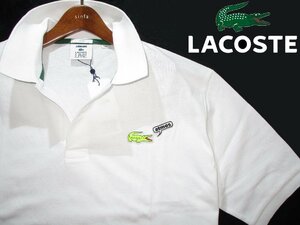 新品ラス1 3XL 4XL 日本製 定1.87万 ラコステ LACOSTE L!VE BIGサイズ アトモス 別注 ポロシャツ 鹿の子 半袖シャツ デカワニ 白 綿 メンズ