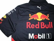 新品各ラス1 S or M 定価1.32万▼ プーマ レッドブル Redbull F1 レース ポロシャツ 半袖シャツ メンズ 濃紺 ネイビー フェルスタッペン_画像4