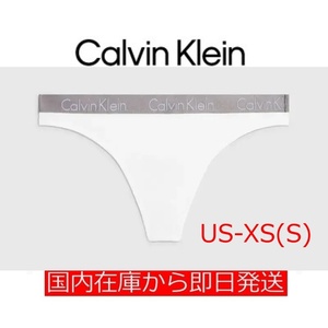 CALVIN KLEIN カルバンクライン レイディアント コットン ロゴ ソング Tバック ショーツ ホワイト US-XS(日本サイズS) 送料無料