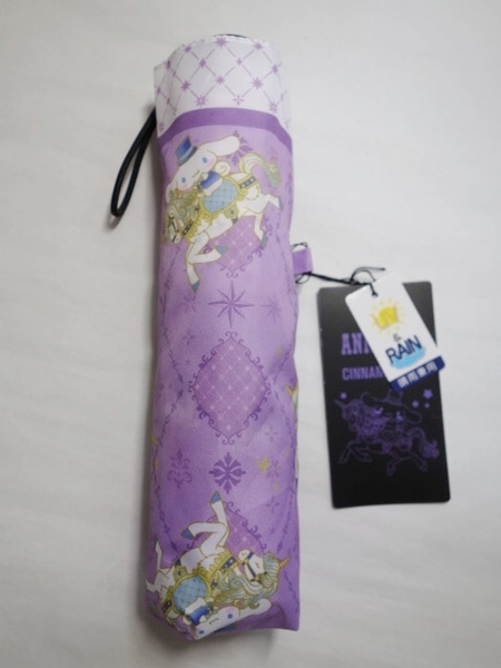 新品★アナスイ ANNA SUI ×シナモロール★ ユニコーン柄★晴雨兼用折り畳み傘★パープル/紫★UV90%以上★サンリオ★54センチ