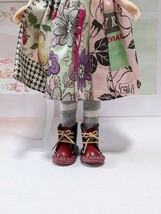 リカちゃんやネオブライスのかわいい革のドール用ブーツ☆ミニチュアブーツ☆靴☆ハンドメイド☆アウトフィット26_画像4