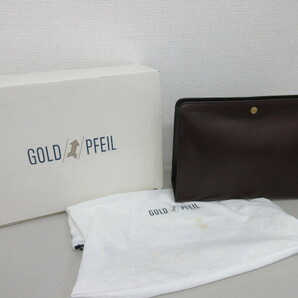 GOLD PFEIL バッグ セカンドバッグ クラッチバッグ 牛側 レザー #36953-4の画像1