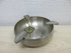 ☆Selangor Pewter 97％☆　灰皿　セランゴールピューター　錫　工芸品　中古未使用品　＃35895