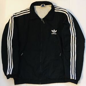 アディダス　adidas US M 裏地コットン　トラックジャケット　ブラック