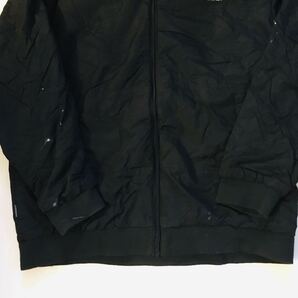 ビッグサイズ アンブロ UMBRO US XL 裏フリース ナイロン 中綿ジャケット 中綿パーカー ブラックの画像4