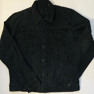 ビッグサイズ　ゲス　GUESS JEANS XL コットン　ピケ　Gジャン　ジージャン　ブラック