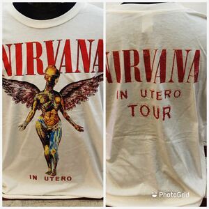 90年代バンド　ニルヴァーナ　Nirvana IN UTERO XL バンドT