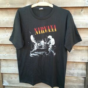 90年代バンド　ニルヴァーナ　Nirvana L バンドTシャツ　ロックTシャツ