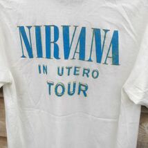 90年代バンド　ニルヴァーナ　Nirvana IN UTERO L バンドT_画像5