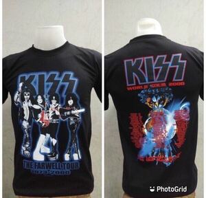 70年代バンド　キッス　KISS L バンドTシャツ　ロックTシャツ　.