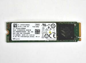 SK hynix M.2 2280 NVMe SSD 256GB /健康状態100%/累積使用3991時間/PC401/動作確認済み, フォーマット済み/中古品