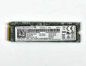 Union Memory (Lenovo純正品) M.2 2280 NVMe SSD 256GB /健康状態98%/累積使用395時間/動作確認済み, フォーマット済み/中古品 