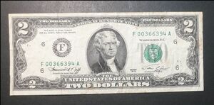 アメリカ 旧紙幣 2ドル札 独立200周年記念