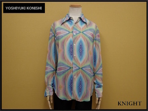 YOSHIYUKI KONISHI total pattern shirt ^ Yoshiyuki Konishi / men's / long sleeve /@A1/24*5*3-22