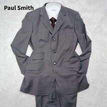 ポールスミス　スリーピース　グレー スーツ　Paul Smith コレクション インディビジュアルオーダー スーツ ストライプ 2B サイドベンツ _画像1