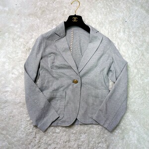 [ прекрасный товар ]green label relaxing одиночный жакет золотой кнопка tailored jacket жакет тонкий серый простой casual 