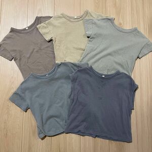 韓国 こども服 半袖 Tシャツ 5枚セット 90 くすみカラー