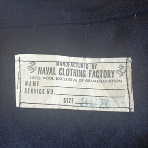 50s　ヴィンテージ　U.S.Navy　セーラーシャツ　グッドコンディション　サイズ36R　NAVAL CLOTHING FACTORY　メルトンウール